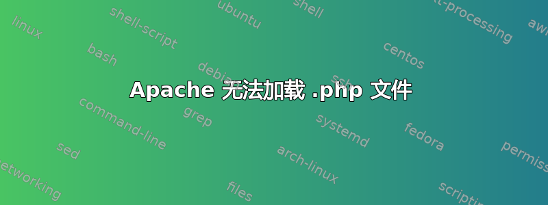 Apache 无法加载 .php 文件