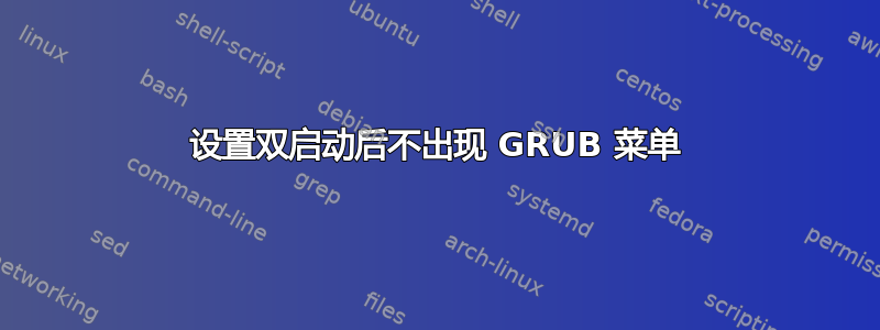 设置双启动后不出现 GRUB 菜单