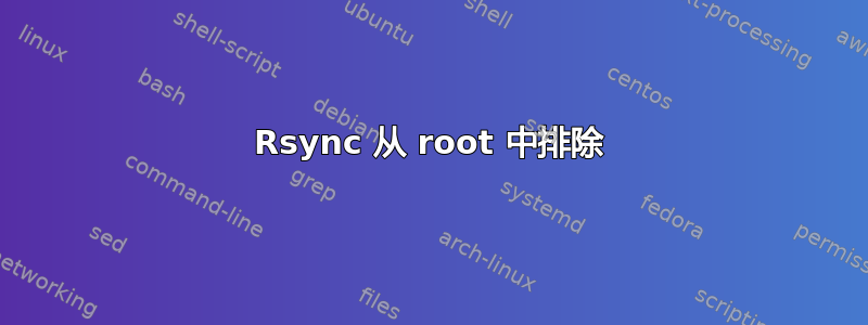 Rsync 从 root 中排除