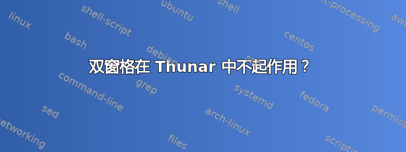 双窗格在 Thunar 中不起作用？