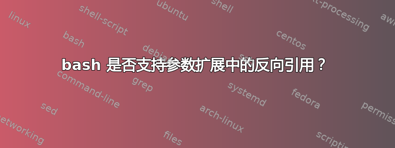 bash 是否支持参数扩展中的反向引用？