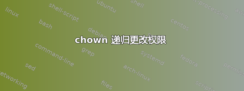 chown 递归更改权限