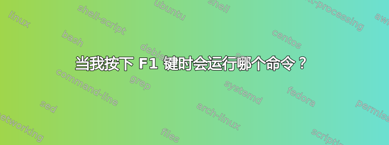 当我按下 F1 键时会运行哪个命令？