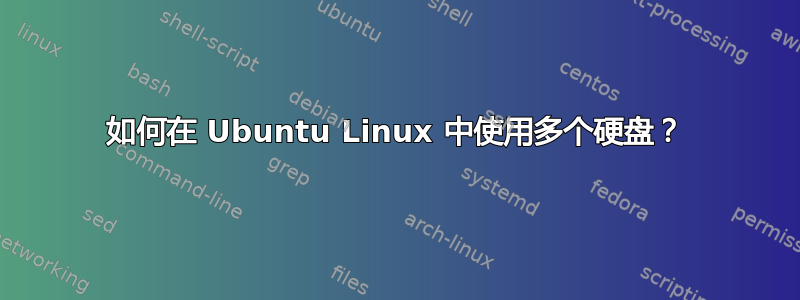 如何在 Ubuntu Linux 中使用多个硬盘？