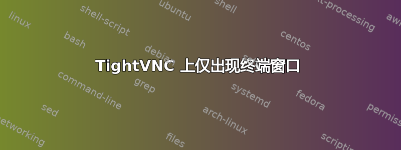 TightVNC 上仅出现终端窗口