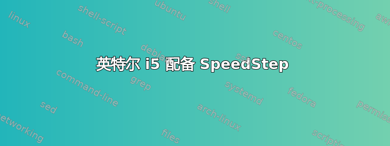 英特尔 i5 配备 SpeedStep