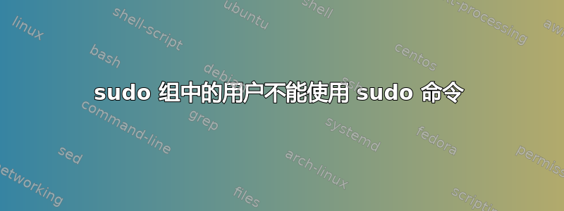 sudo 组中的用户不能使用 sudo 命令