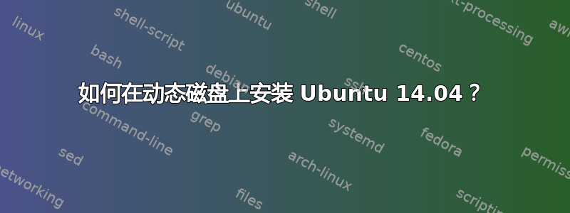 如何在动态磁盘上安装 Ubuntu 14.04？