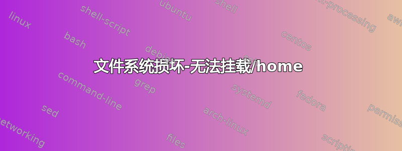 文件系统损坏-无法挂载/home