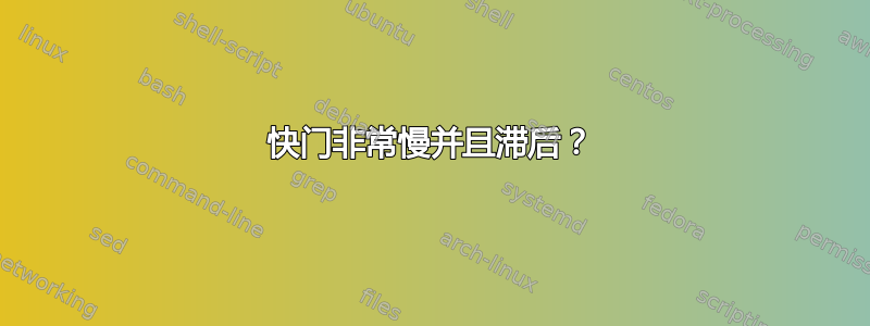 快门非常慢并且滞后？