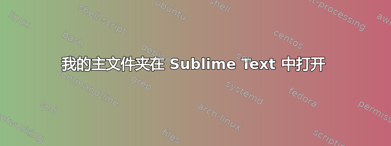 我的主文件夹在 Sublime Text 中打开