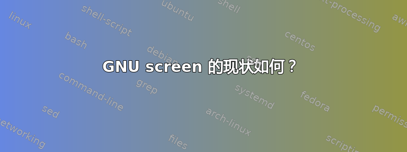 GNU screen 的现状如何？