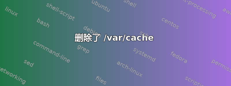 删除了 /var/cache