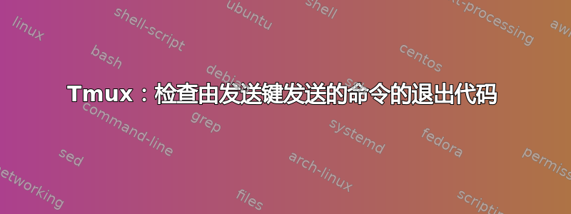 Tmux：检查由发送键发送的命令的退出代码