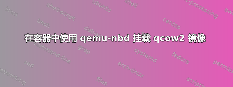 在容器中使用 qemu-nbd 挂载 qcow2 镜像