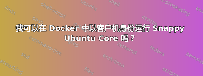 我可以在 Docker 中以客户机身份运行 Snappy Ubuntu Core 吗？