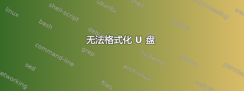 无法格式化 U 盘