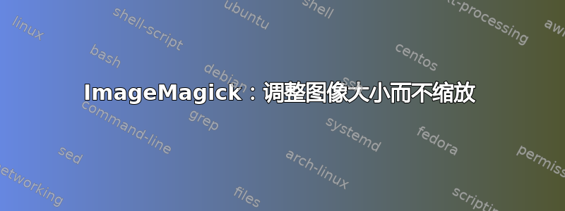 ImageMagick：调整图像大小而不缩放