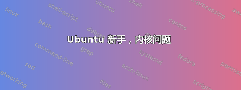 Ubuntu 新手，内核问题