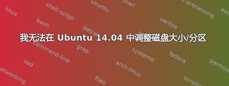 我无法在 Ubuntu 14.04 中调整磁盘大小/分区