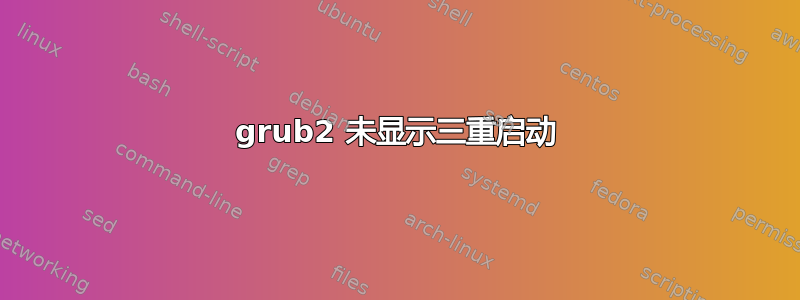 grub2 未显示三重启动