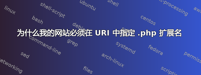 为什么我的网站必须在 URI 中指定 .php 扩展名