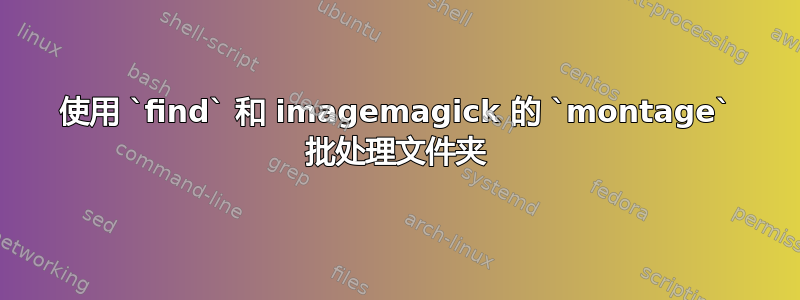 使用 `find` 和 imagemagick 的 `montage` 批处理文件夹