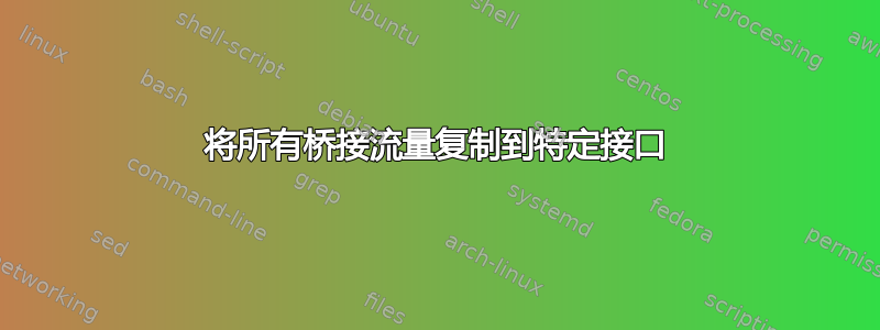 将所有桥接流量复制到特定接口