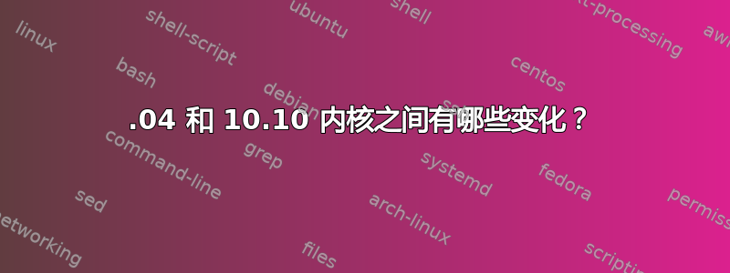 10.04 和 10.10 内核之间有哪些变化？