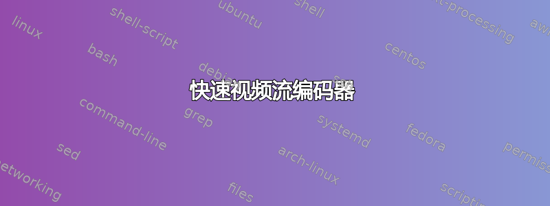 快速视频流编码器