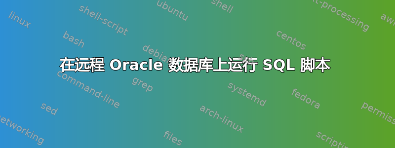 在远程 Oracle 数据库上运行 SQL 脚本