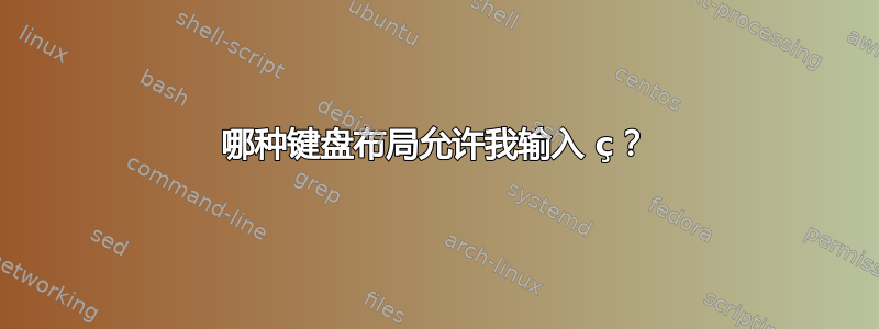 哪种键盘布局允许我输入 ç？