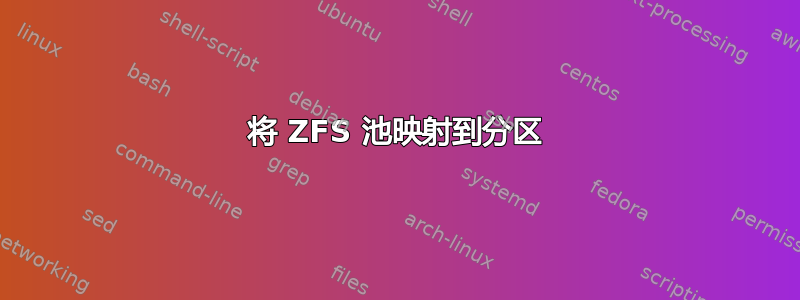 将 ZFS 池映射到分区