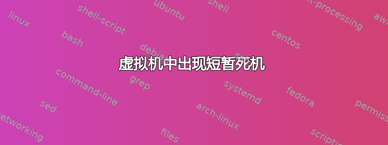 虚拟机中出现短暂死机