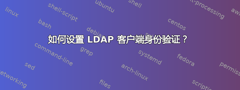 如何设置 LDAP 客户端身份验证？