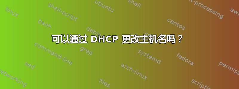 可以通过 DHCP 更改主机名吗？