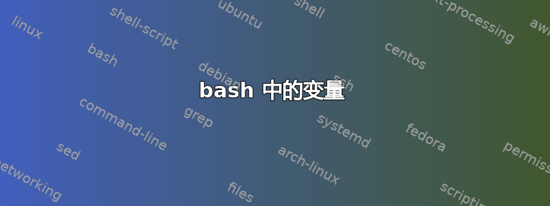 bash 中的变量