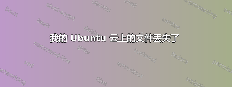 我的 Ubuntu 云上的文件丢失了