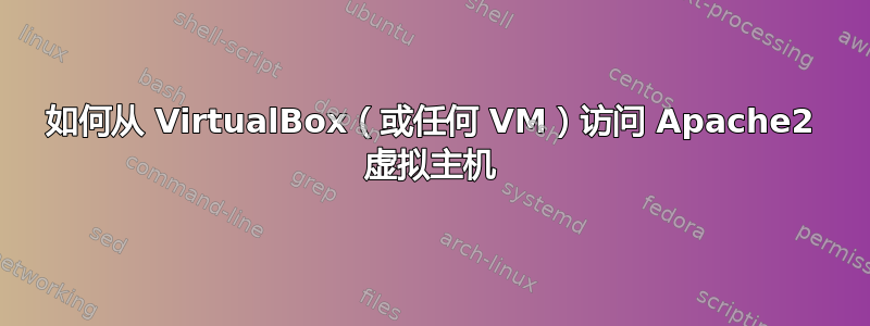 如何从 VirtualBox（或任何 VM）访问 Apache2 虚拟主机