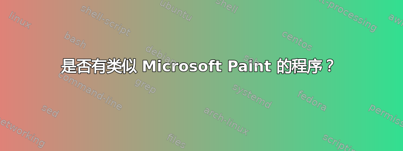 是否有类似 Microsoft Paint 的程序？