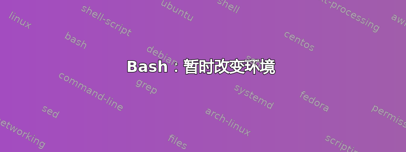 Bash：暂时改变环境