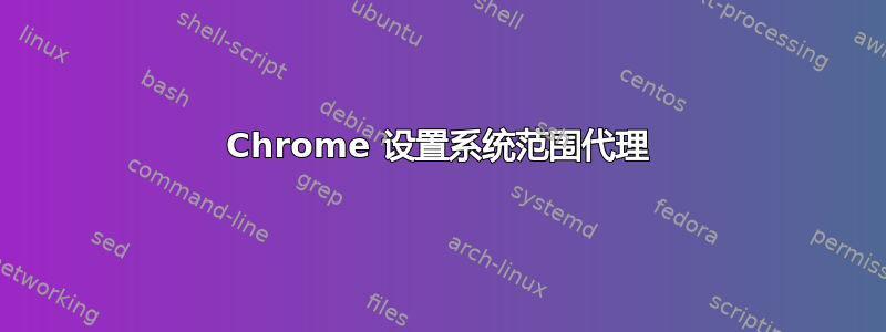 Chrome 设置系统范围代理