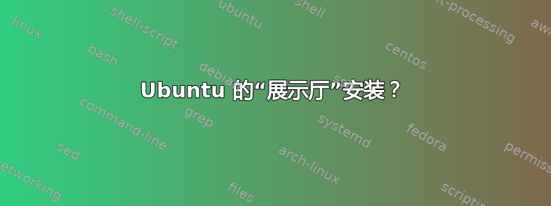 Ubuntu 的“展示厅”安装？