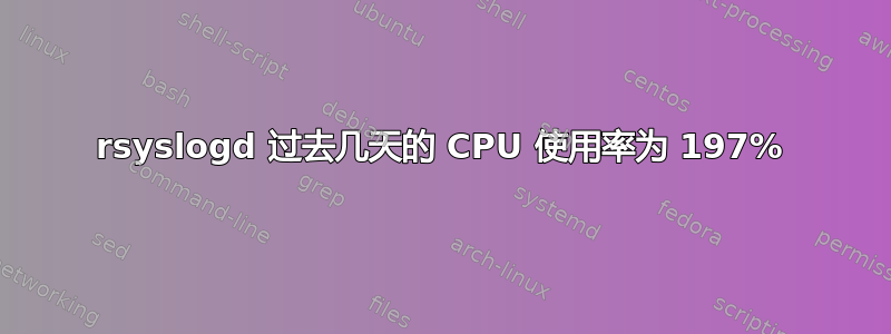 rsyslogd 过去几天的 CPU 使用率为 197%