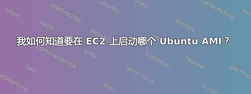 我如何知道要在 EC2 上启动哪个 Ubuntu AMI？