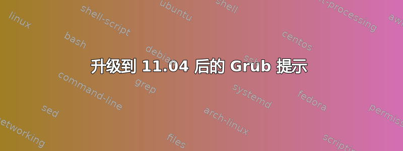 升级到 11.04 后的 Grub 提示