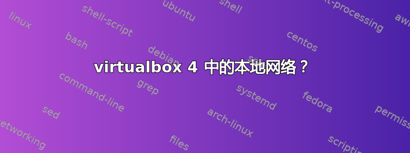 virtualbox 4 中的本地网络？