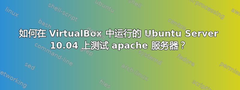 如何在 VirtualBox 中运行的 Ubuntu Server 10.04 上测试 apache 服务器？