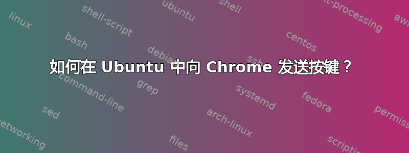 如何在 Ubuntu 中向 Chrome 发送按键？