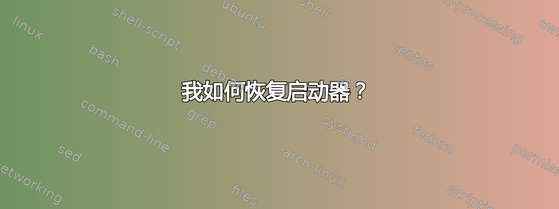 我如何恢复启动器？